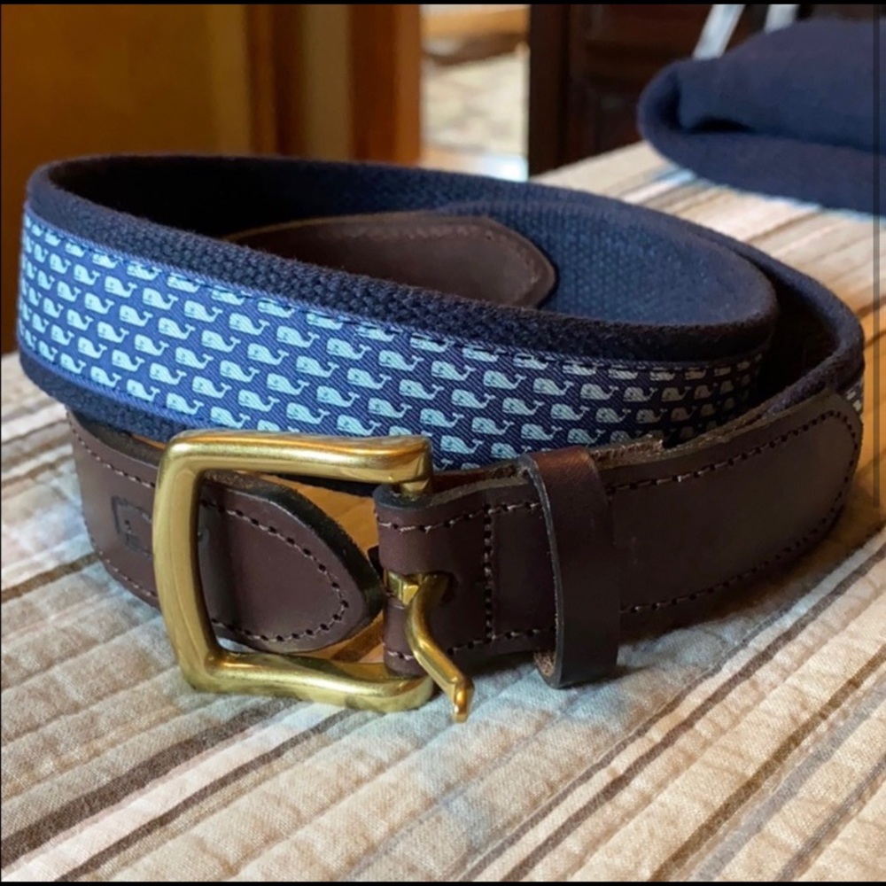 Men’s Vineyard Vines Whale Belt Size 32